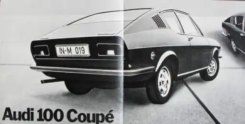 Audi 100 Coupe Modellprogramm 1969 "Die neue Sportklasse" Automobilprospekt (7060)