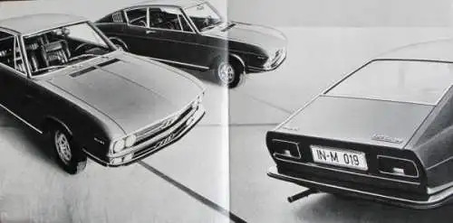 Audi 100 Coupe Modellprogramm 1969 "Die neue Sportklasse" Automobilprospekt (7060)