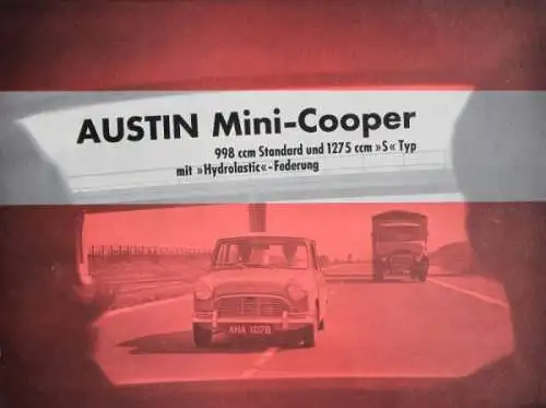 Austin Mini-Cooper S Modellprogramm 1962 Automobilprospekt (8564)