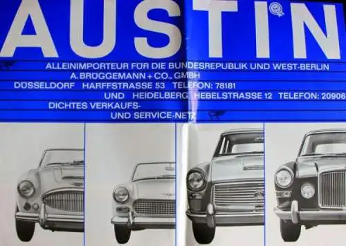 Austin Modellprogramm 1965 Automobilprospekt (1509)