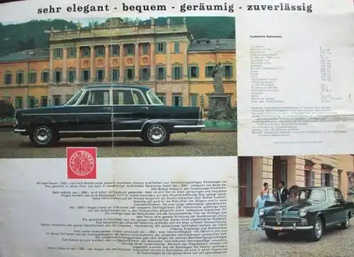 Alfa Romeo 2000 Limousine Modellprogramm 1958 Automobilprospekt (7334)