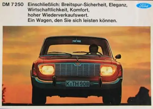 Ford Modellprogramm 1967 Automobilprospekt (4321)