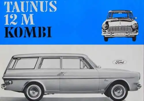 Ford Taunus 12 M Kombi Modellprogramm 1964 Automobilprospekt (0216)