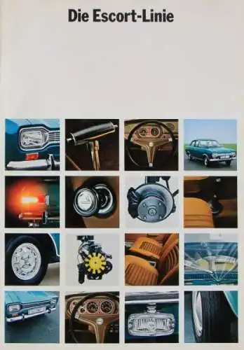 Ford Escort Modellprogramm 1970 "Die Escort-Linie" Automobilprospekt (4283)