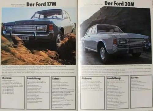 Ford Modellprogramm 1970 "Welcher Ford zu welchem Preis?" Automobilprospekt (3455)