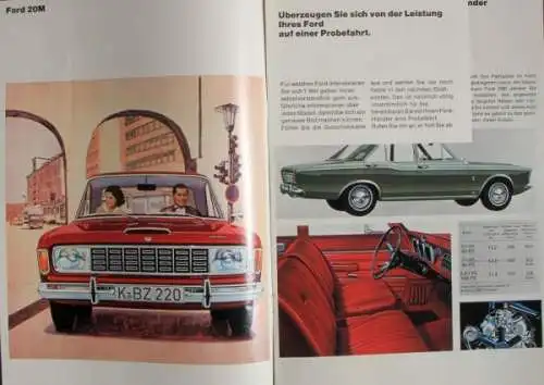 Ford Modellprogramm 1968 Automobilprospekt (4054)