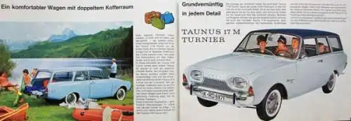 Ford Taunus 17 M Turnier Modellprogramm 1962 Automobilprospekt (3743)