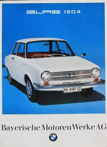 BMW Glas 1304 Modellprogramm 1967 Automobilprospekt (8478)