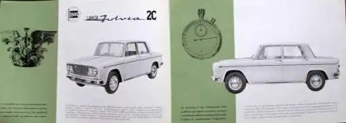 Lancia Fulvia 2 C Modellprogramm 1965 Automobilprospekt (2671)