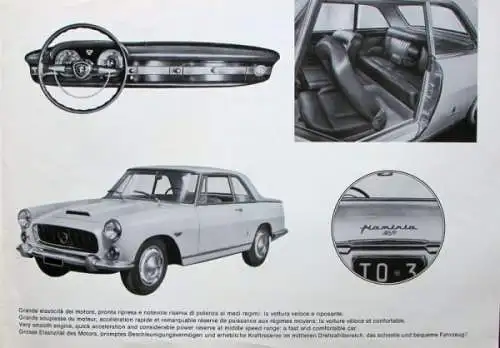 Lancia Flamina Coupe 3 B Modellprogramm 1965 Automobilprospekt (5196)
