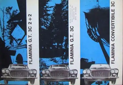 Lancia Flamina GT Convertible 3C Modellprogramm 1965 Automobilprospekt (0771)