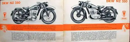 DKW Auto-Union Motorrad Modellprogramm 1937 Motorradprospekt (5731)