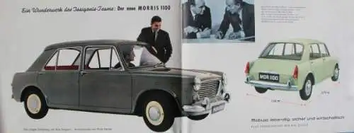 Morris 1100 Modellprogramm 1965 "Führend in Qualität" Automobilprospekt (3133)