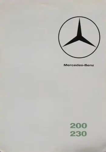 Mercedes-Benz 200 230 Modellprogramm 1965 Automobilprospekt (3246)
