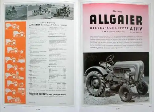 Bauer "Allgaier - Schlepper und Motorenprospekte" Allgaier Traktor-Historie 1998 (5465)