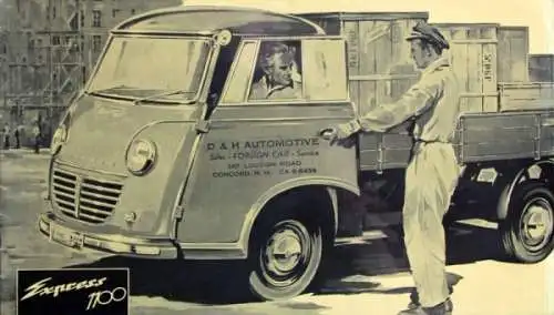 Goliath Express 1100 Modellprogramm 1955 Automobilprospekt (7249)