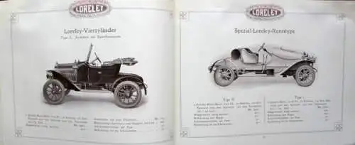 Ley Loreley Motorwagen Modellprogramm 1912 Automobilprospekt (0374)