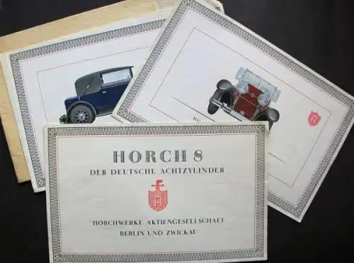 Horch 8 Modellprogramm 1930 Automobilprospekt-Mappe (3827)