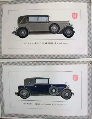 Horch 8 Modellprogramm 1930 Automobilprospekt-Mappe (3827)