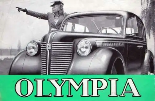 Opel Olympia Modellprogramm 1938 Automobilprospekt (8046)