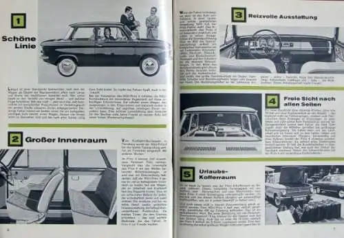 NSU Prinz Modellprogramm 1962 Automobilprospekt (7246)