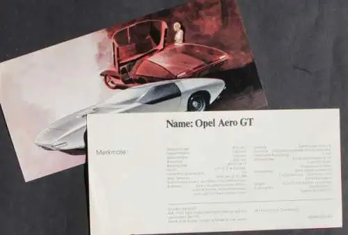 Opel Aero GT Modellprogramm 1968 zwei Automobilprospekte (9307)