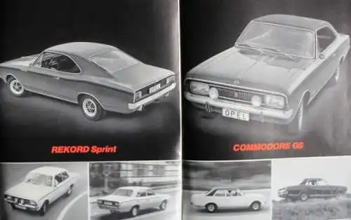 Opel Modellprogramm 1967 "Die sportlichen Wagen" Automobilprospekt (9316)