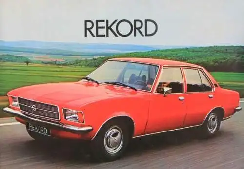 Opel Rekord Modellprogramm 1975 Automobilprospekt (7856)