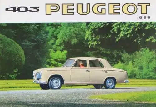 Peugeot 403 Modellprogramm 1965 Automobilprospekt (7096)