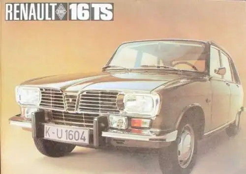 Renault 16 TS Modellprogramm 1968 Automobilprospekt (7792)
