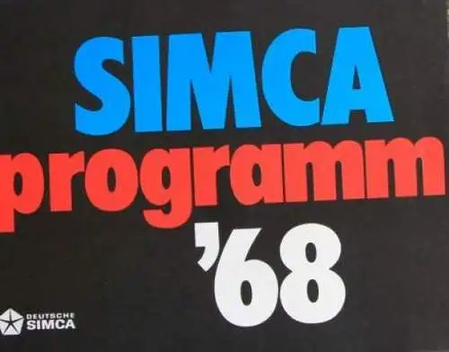 Simca Modellprogramm 1968 Automobilprospekt (7857)