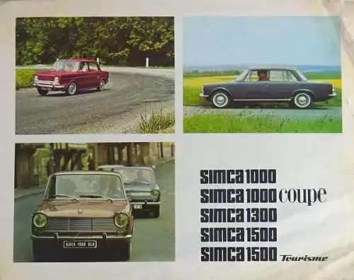 Simca Modellprogramm 1966 Automobilprospekt (1114)