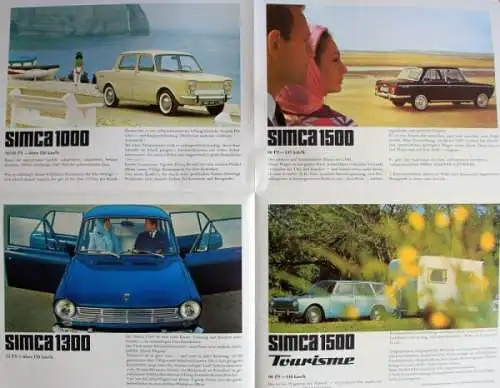 Simca Modellprogramm 1966 Automobilprospekt (1114)