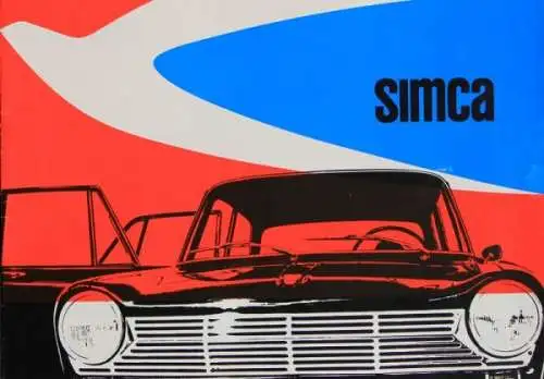 Simca Modellprogramm 1963 Automobilprospekt (8879)