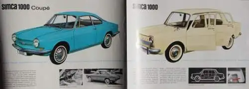 Simca Modellprogramm 1963 Automobilprospekt (8879)