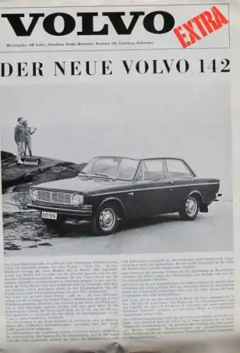 Volvo 142 Modellprogramm 1967 "Der neue Volvo" Automobilprospekt (6546)