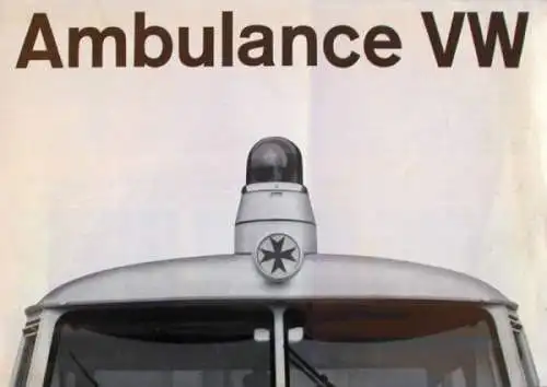 Volkswagen Ambulance Modellprogramm 1966 Automobilprospekt (5413)