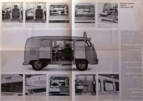 Volkswagen Ambulance Modellprogramm 1966 Automobilprospekt (5413)
