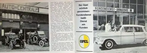 Opel Modellprogramm 1962 "Opel im 100 Jahr" Automobilprospekt (7977)