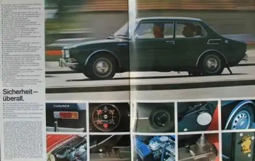 Saab 99 Modellprogramm 1968 Automobilprospekt (4749)