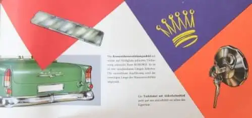 Opel Rekord Zubehörprogramm 1957 "Man kann sich sehen lassen" Automobilprospekt (7725)