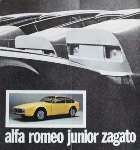 Alfa Romeo Zagato Junior Modellprogramm 1969 Automobilprospekt (1837)