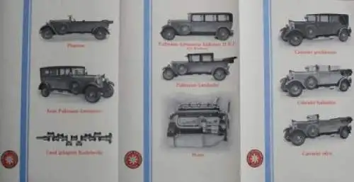 Elite 14/50 PS Sechszylinder Modellprogramm 1928 Automobilprospekt (7008)