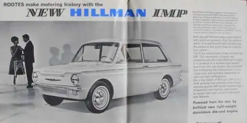 Hillmann Imp Modellprogramm 1965 Automobilprospekt (8333)