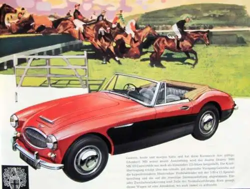 Austin Healey 3000 MK III Convertible Modellprogramm 1962 Automobilprospekt (0564)