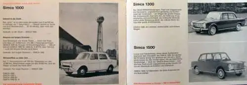 Simca Modellprogramm 1964 Automobilprospekt (0583)