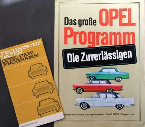 Opel Modellprogramm 1963 "Die Zuverlässigen" Automobilprospekt (3019)