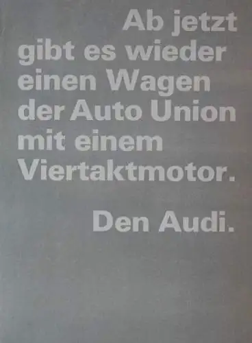 Audi Modellprogramm 1965 Automobilprospekt (8117)
