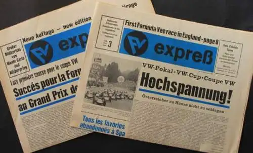 Formel V "FV Expreß" Motorsport-Zeitschrift 1967 zwei Ausgaben (5367)