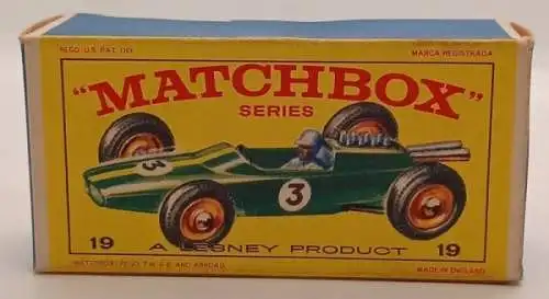 Matchbox Lesney Lotus Racing Car 1965 Originalbox (3562)